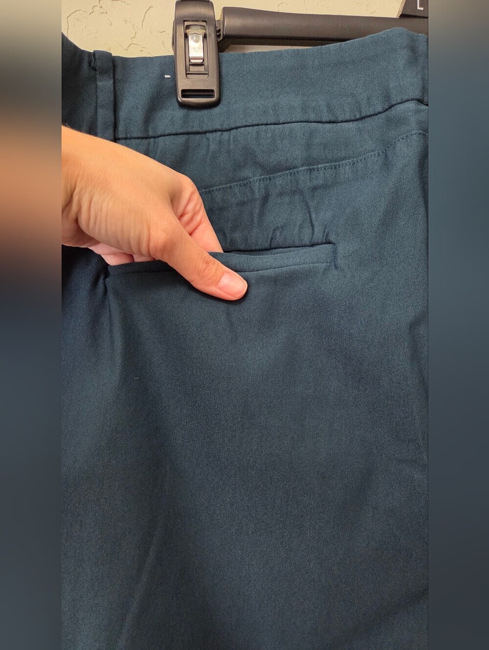 Lane Bryant 4-Season Slim Ankle Pants Teal Blue Zipper Pockets Plus Size 22 - Picture 7 of 10